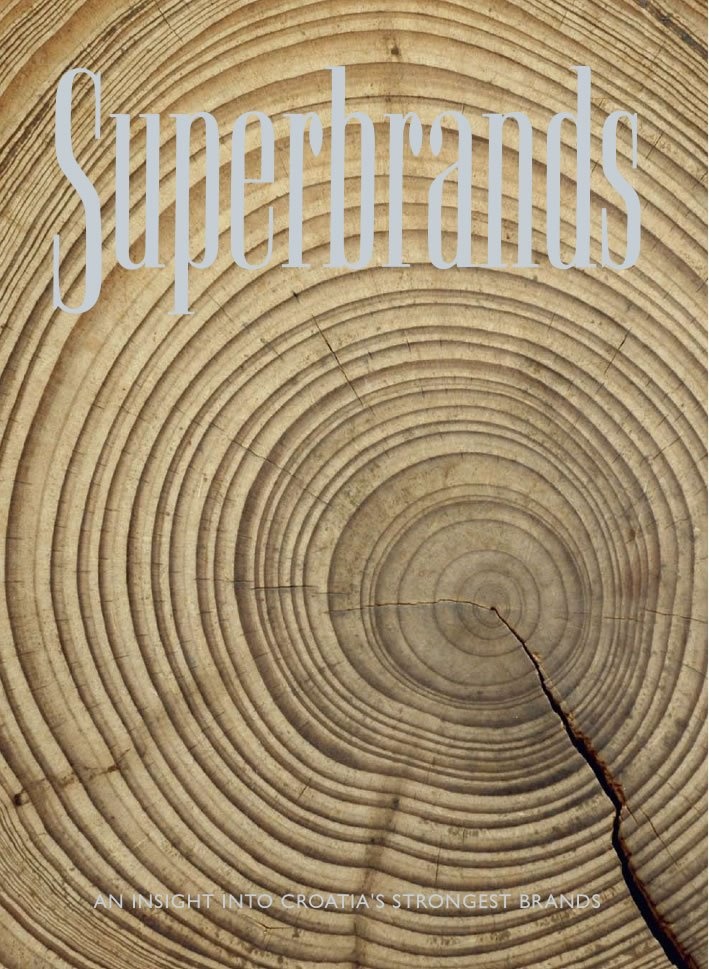 Superbrands Croatia Volume 3 publication cover with tree growth rings